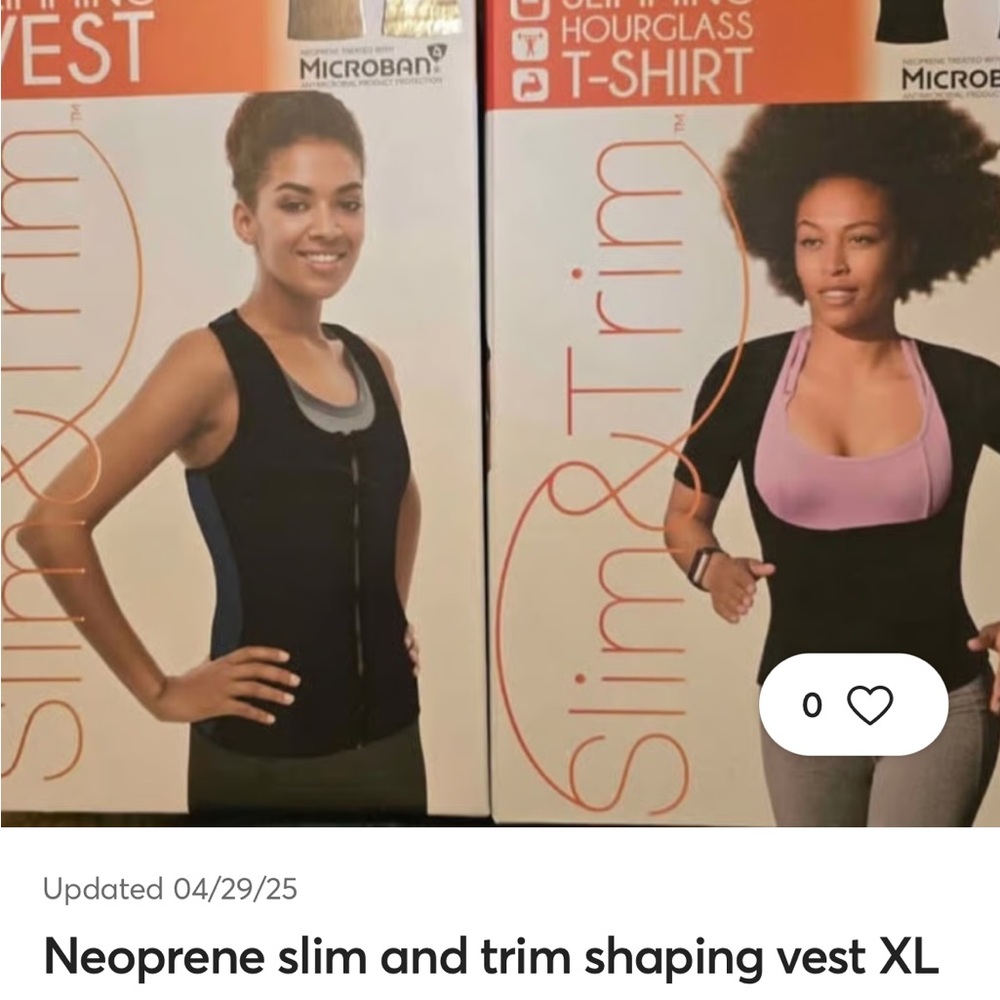 Black Neoprene Slimming Vest XL y medium